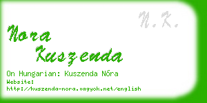 nora kuszenda business card