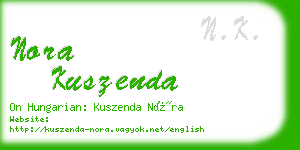 nora kuszenda business card